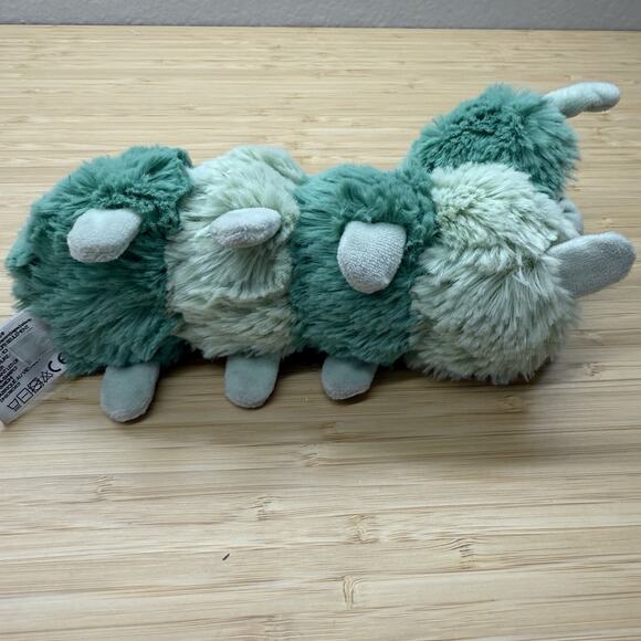 Slumberkins Caterpillar Mini Baby Lovey Plush Green - Picture 4 of 4